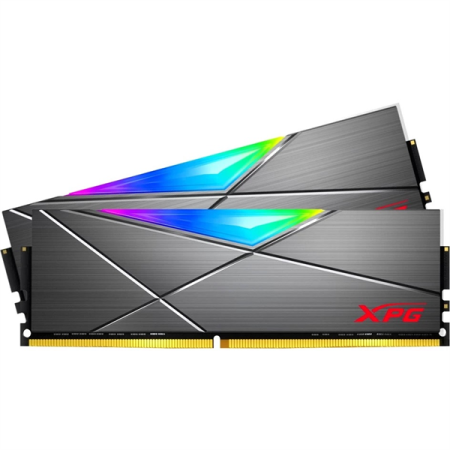 32GB ADATA DDR4 3200 DIMM XPG SPECTRIX D50 RGB Grey Gaming Memory AX4U320016G16A-DT50 Non-ECC, AX4U320016G16A-DT50 CL16, 1.35V, Heat Shield, Kit (2x16GB), RTL (931283)