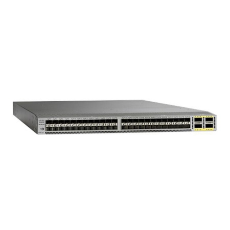 Коммутатор Cisco Nexus N6K-C6001-64P Managed, Layer 3, 48x 1/10 GbE/FCoE (SFP+), 4x 40 GbE/FCoE (QSFP+), with 10 and 40 Gb FCoE support on all respective ports