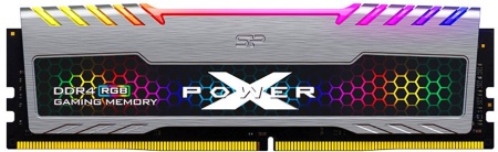 Память DDR4 8GB 3600MHz Silicon Power SP008GXLZU360BSB Xpower Turbine RGB RTL PC4-28800 CL16 DIMM 260-pin 1.35В kit single rank с радиатором Ret