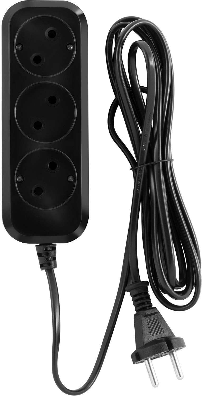 Сетевой удлинитель SunWind SW-PE33-B 3м (3 розетки) черный (коробка)