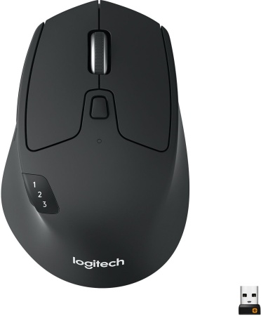 Мышь Logitech M720 Triathlon черный оптическая (1000dpi) беспроводная BT/Radio USB (6but)