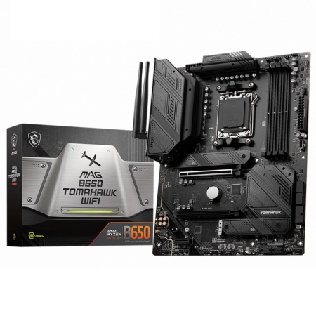 Материнская плата MSI Bad Pack MAG B650 TOMAHAWK WIFI B650, AM5, 4*DDR5, 2*PCIEx16, 1*PCIEx1, 3*M.2, 2*TypeC, 3*USB3.2Gen2, 6*USB3.2Gen1, 6*USB2.0, 6*SATA3.0, 2.5G, DP, HDMI, ATX, RTL bp