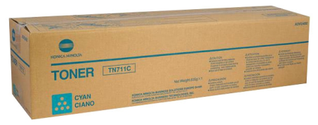 Konica minolta тонер-картридж tn-711c голубой для bizhub c654/754 31 500 стр. Konica Minolta toner cartridge TN-711C cyan for bizhub C654/754 31 500 pages