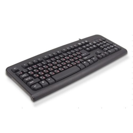 K-0494 RLSK USB Standart Black 104 keyboard with RUS/LAT keys and Special scroll key, Rus(red)/Lat(white),LOGO: LIME(logo color: white), brown box, cable: 1.5 m {20}