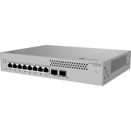 Коммутатор HUAWEI eKit S310S-8T2X (L2+, 8*10/100/1000BASE-T ports, 2*10GE SFP+ ports, built-in AC power, Fanless)