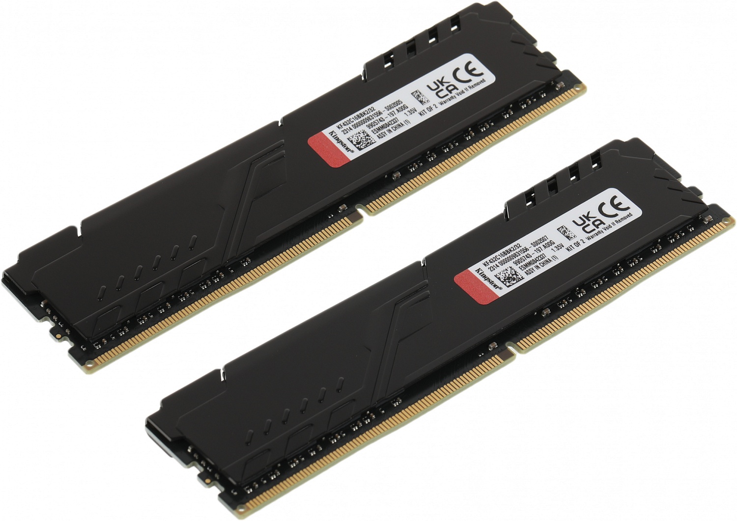 Модуль памяти Kingston FURY Beast Black Gaming Memory KF432C16BBK2/32 32GB DDR4 3200 DIMM Non-ECC, CL16, 1.35V, 2Gx8 Кит 2х16 , RTL {25} (319842)