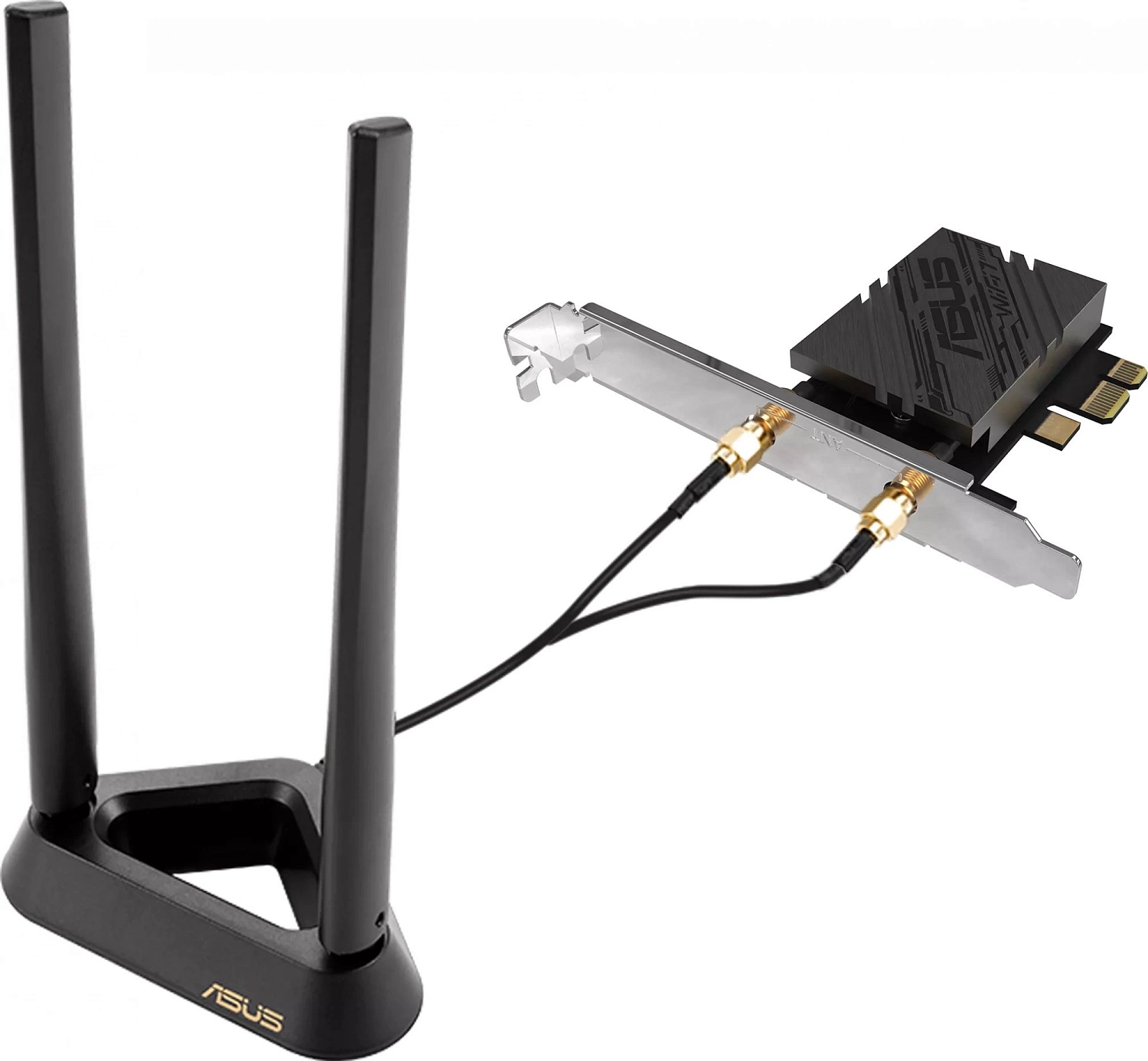 Сетевой адаптер Wi-Fi + Bluetooth Asus PCE-BE92BT BE9400 PCI Express 2ант.