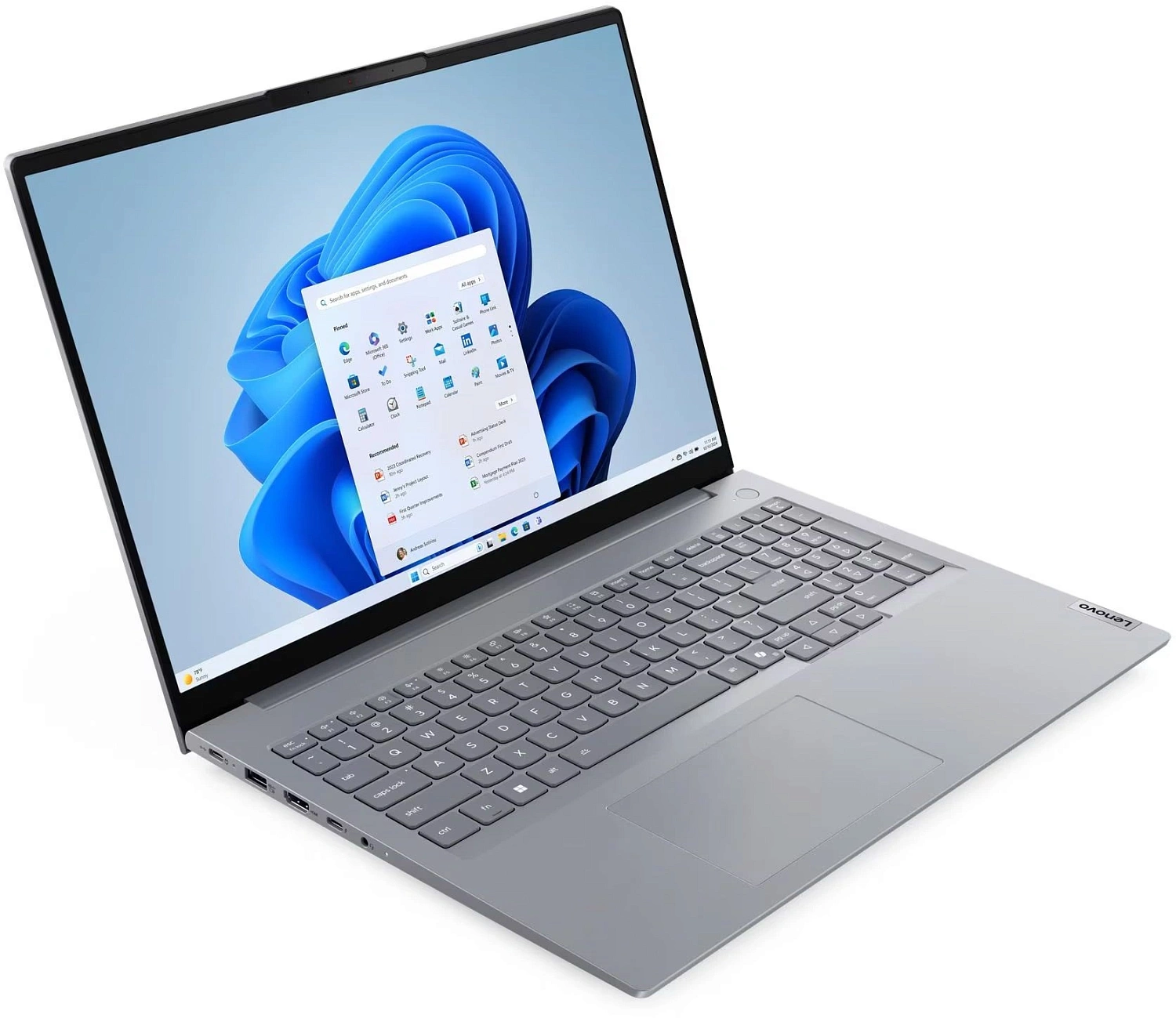 Ноутбук Lenovo Thinkbook 16 G9 IRL Core 5 210H 16Gb SSD512Gb Intel Graphics 16" IPS WUXGA (1920x1200) Windows 11 Pro grey WiFi BT Cam (21US000QGQ)