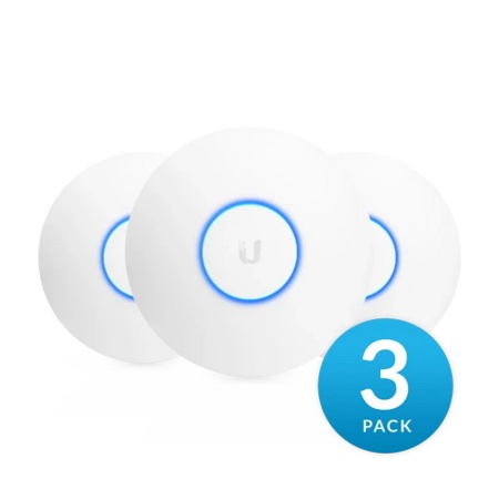 UniFi AC Pro (3-pack) [UAP-AC-PRO-3] Ubiquiti точка доступа 2.4+5 ГГц, 802.11a/b/g/n/ac, MIMO 3x3, 2x 1G Ethernet, 802.3af/at