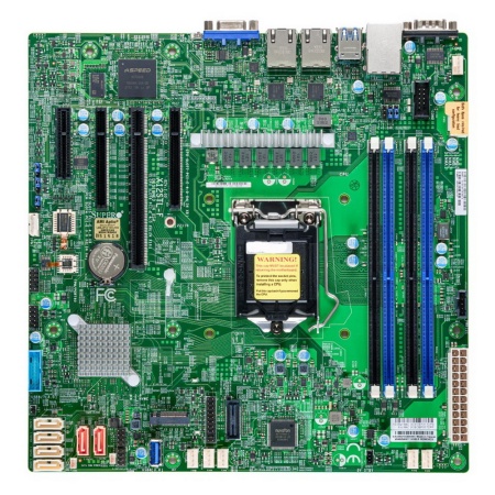 Материнская плата Supermicro Motherboard 1xCPU X12STL-F E-23**/ UpTo4UDIMM/ 6x SATA3/ C252 RAID 0/1/5/10/ 2xGE/ 2xPCIx8, 1xPCIx4, 1xM.2