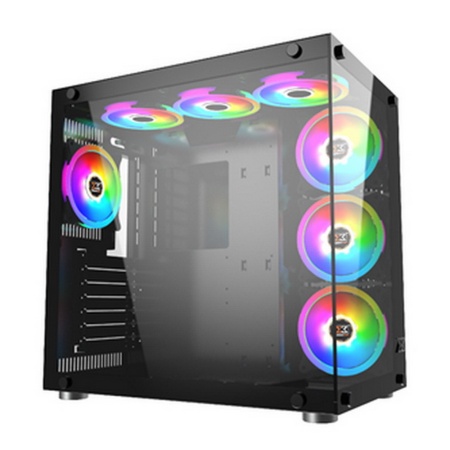 Aquarius Plus-Fragmachin OЕM 3L00001 ATX,USB3.0x2+USB2.0x1, Front & Left TG, 7PCS CY120 3L00001 Fan,Frontx3+Bottomx3+Rearx1