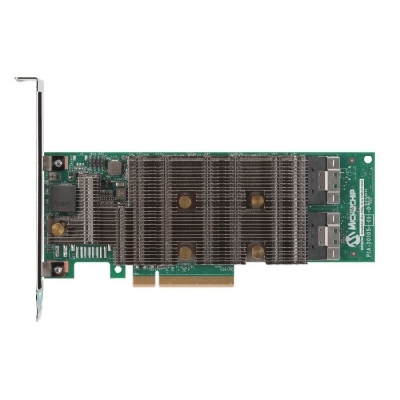 RAID-контроллер Microsemi Adaptec SmartRAID 3254-16i (3254С16IXS) PCIe 4.0 x8, LP, 24G SAS/SATA/NVMe, RAID 0,1,5,6,10,50,60, 16port(2xINT SFF-8654), 4GB Cache, Cache Backup, maxCache, конденсатор в комплекте, RTL . (R16i)