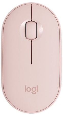 Мышь беспроводная Logitech Pebble M350 Pink розовая, оптическая, 1000dpi, 2.4GHz, USB-ресивер, бесшумная, под обе руки