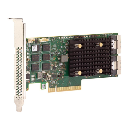 Контроллер Broadcom/LSI 9560-16I SGL (05-50077-00) (PCIe 4.0 x8 LP) Tri-Mode SAS/SATA/NVMe 12G, RAID 0,1,5,6,10,50,60, 16port(2*int SFF8654), 8GB Cache, 3916ROC, RTL, 1 year