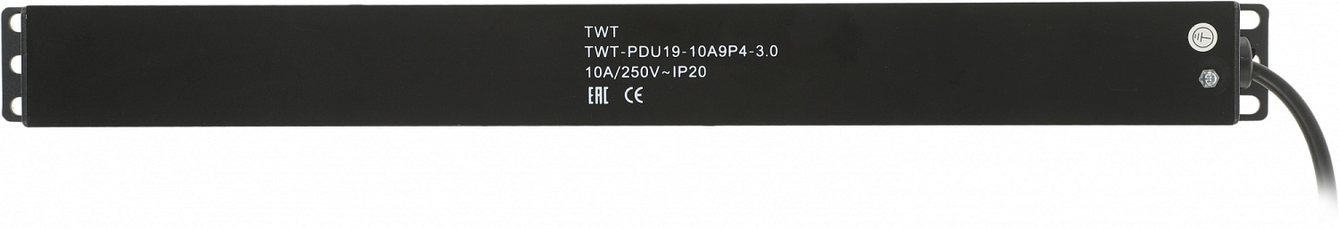 Блок распределения питания Lanmaster TWT-PDU19-10A9P4-3.0 гор.размещ. 9xSchuko базовые 10A C14 3м
