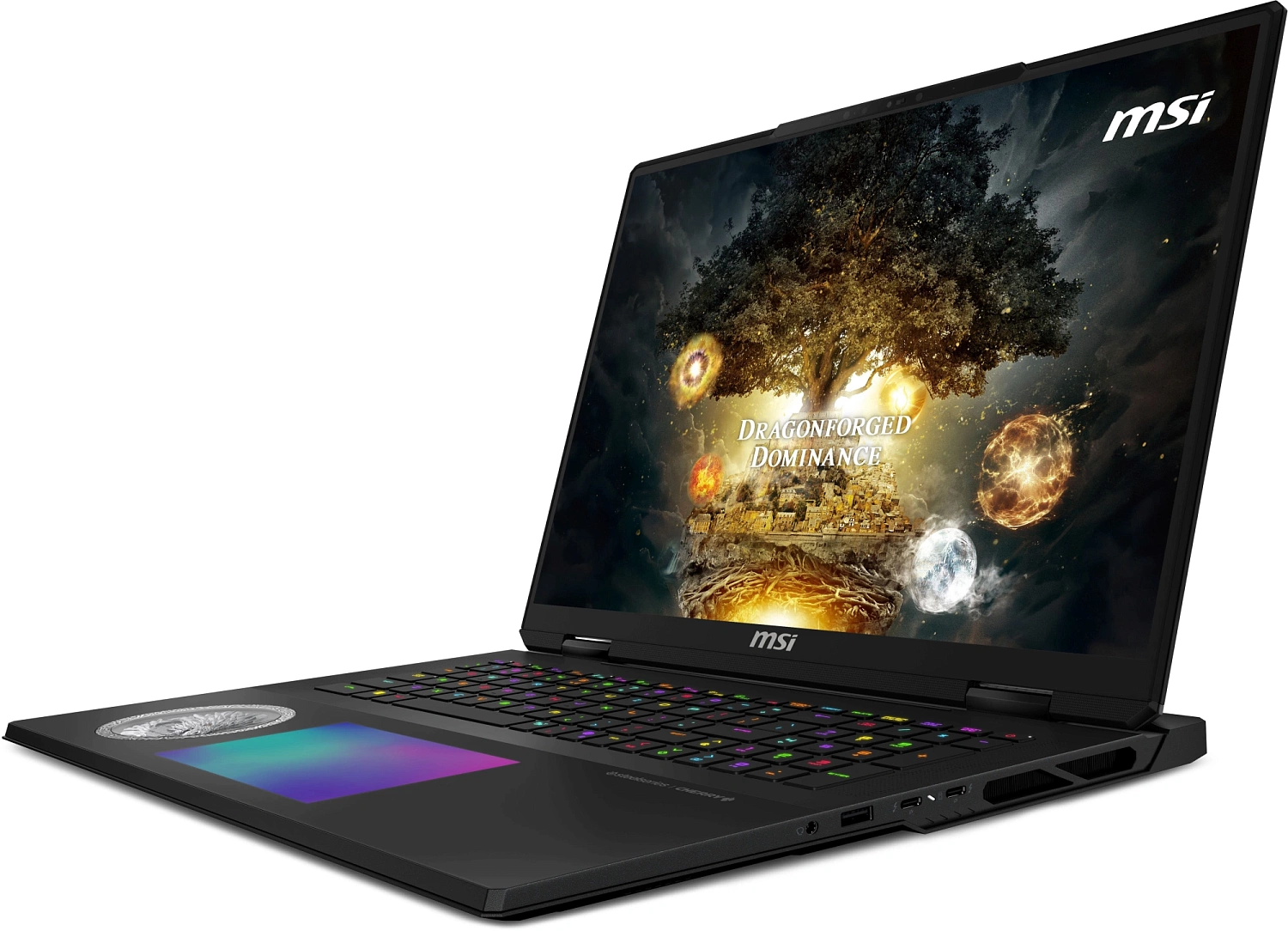 ноутбук MSI Titan 18 HX Dragon Edition Draco A2WJ Ultra9 290HX 18" 16:10 UHD+ (3840x2400)240Hz DDR5 96GB (48GB*2),4TB SSD (2TB+2TB),NV RTX 5090 (24GB GDDR7),99Whr,3,6kg,2y,Win11Home,