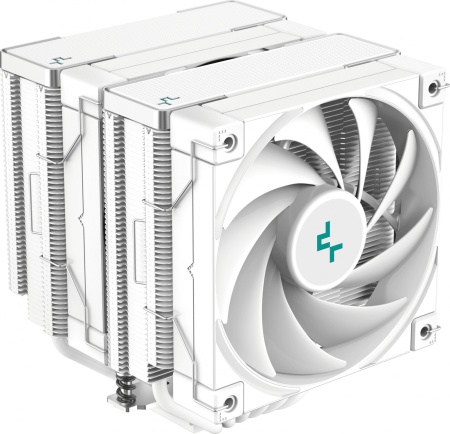 Кулер для процессора DEEPCOOL AK620 WH LGA20XX/1700/1200/115X/AM5/AM4 (8шт/кор, TDP 260W, PWM, DUAL Fan 120mm, 6 тепл. трубок, белый) RET