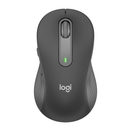 Мышь беспроводная Logitech M650L Signature Graphite (910-006236) темно-серая, 400-4000 dpi, Bluetooth + 2.4G, 5 кнопок, АА-батарейка, полноразмерная, правый хват