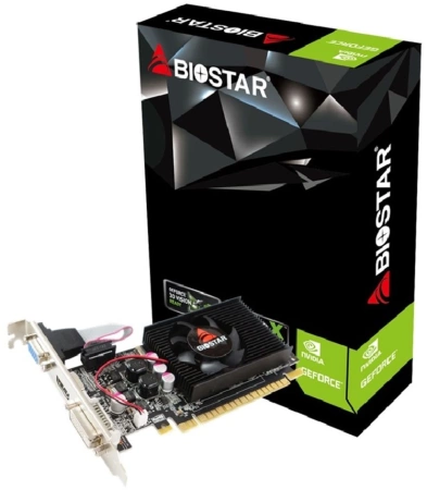 Видеокарта Biostar PCI-E G210-1GB D3 LP NVIDIA GeForce 210 1Gb 64bit DDR3 589/1333 DVIx1 HDMIx1 CRTx1 Ret low profile