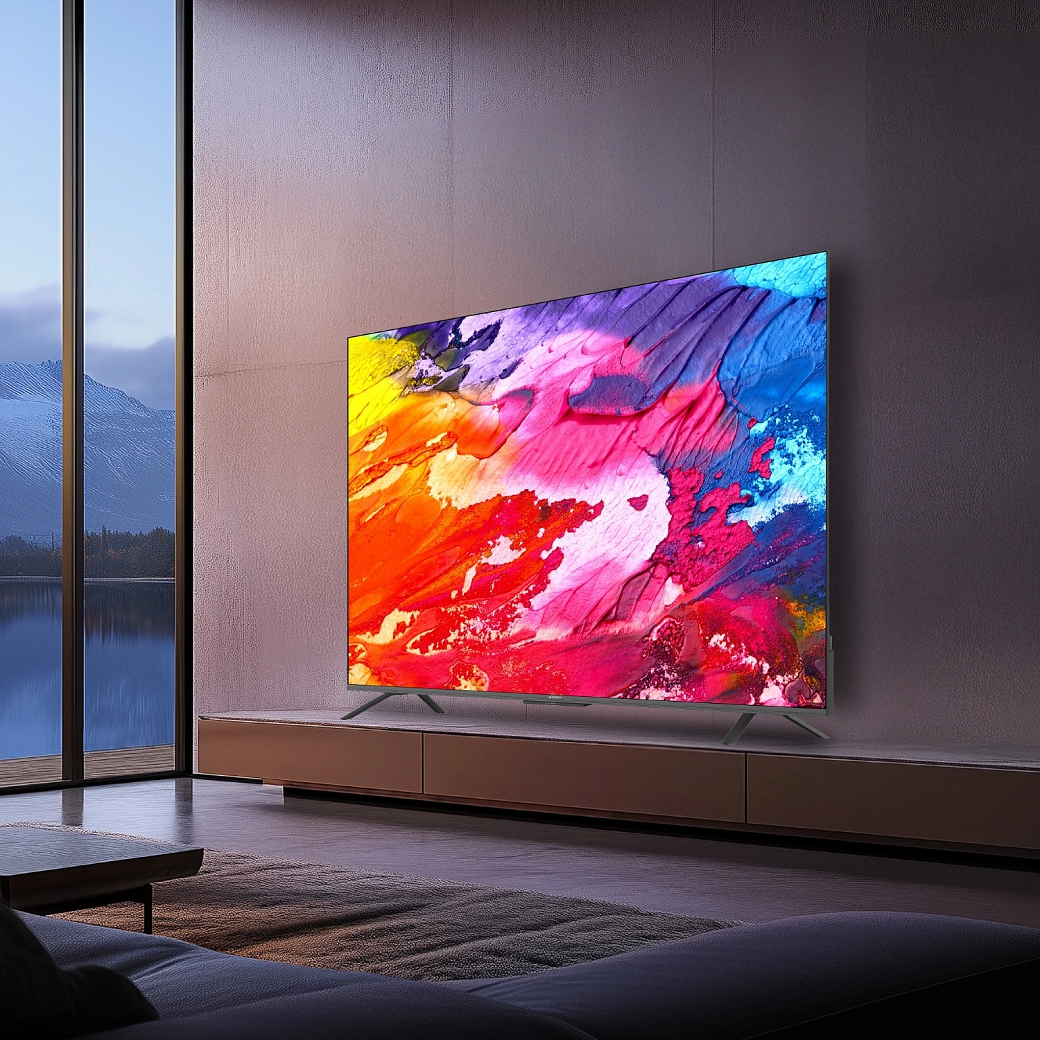 Телевизор QLED Skyworth 60" 60Q66H Google TV Frameless черный/серебристый 4K Ultra HD 60Hz DVB-T DVB-T2 DVB-C DVB-S DVB-S2 USB WiFi Smart TV