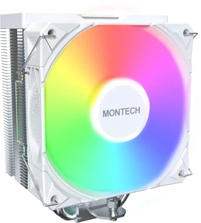 Устройство охлаждения(кулер) Montech NX400 ARGB Soc-AM5/AM4/1200/1700/1851 белый 4-pin 34.17dB Al+Cu 220W Ret (NX400ARGBWH)