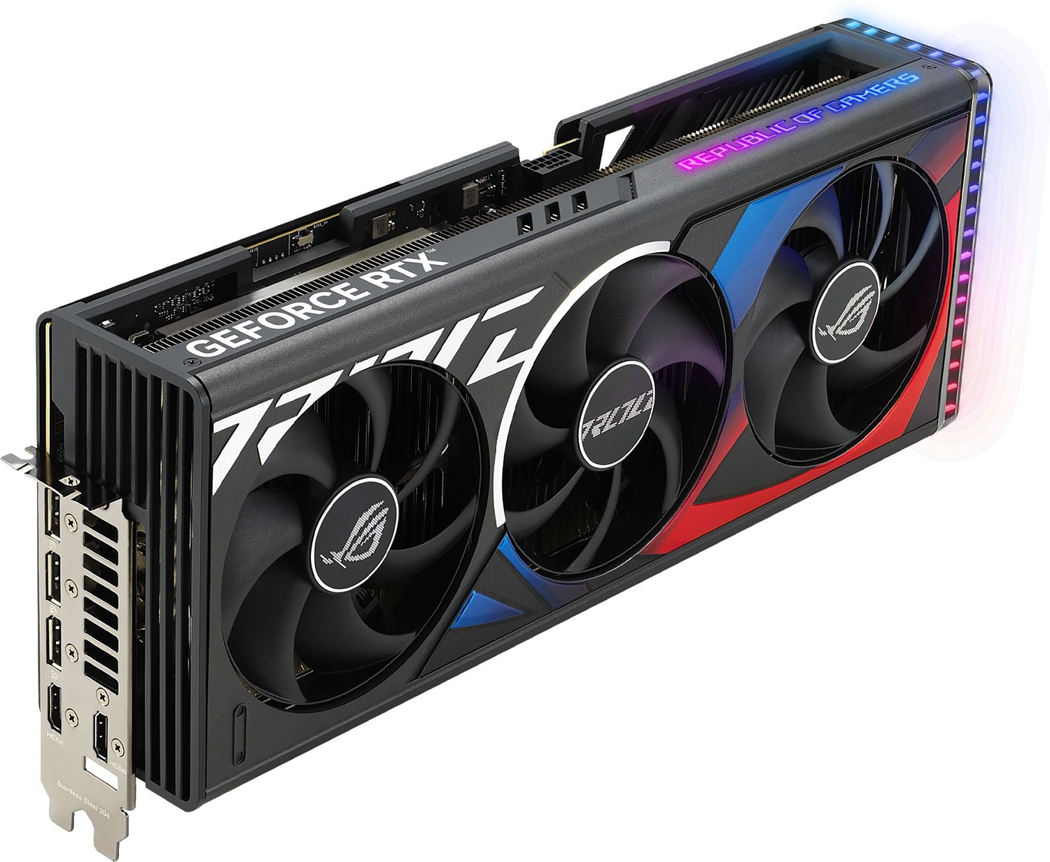 Видеокарта Asus PCI-E 4.0 ROG-STRIX-RTX4080S-O16G-GAMING NVIDIA GeForce RTX 4080 Super 16Gb 256bit GDDR6X 2640/23000 HDMIx2 DPx3 HDCP Ret