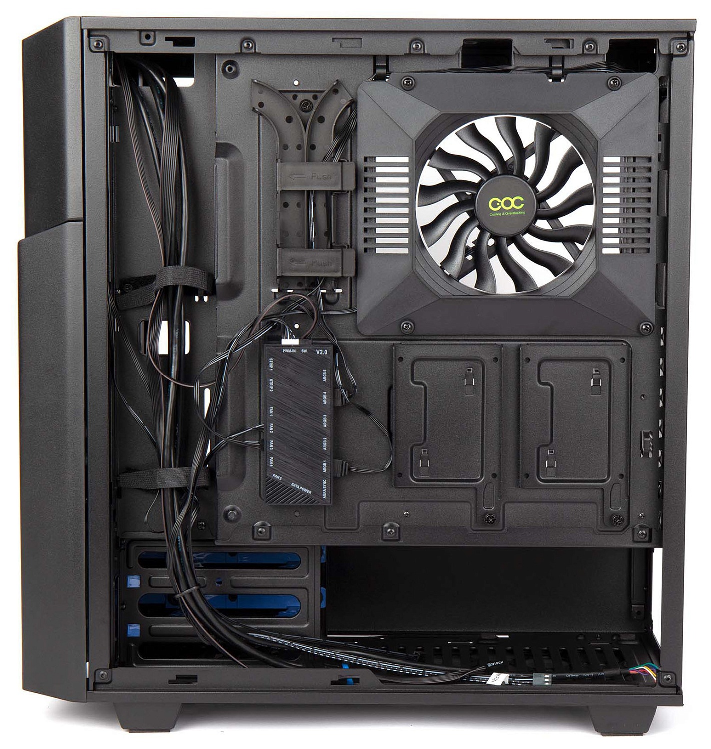 Корпус Hiper CC BG черный без БП ATX 1x120mm 3x140mm 2xUSB3.0 audio bott PSU