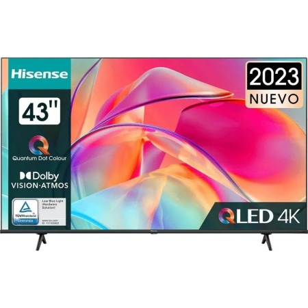 Телевизор QLED Hisense 43" 43E7KQ Frameless черный 4K Ultra HD 60Hz DVB-T DVB-T2 DVB-C DVB-S DVB-S2 USB WiFi Smart TV (RUS)