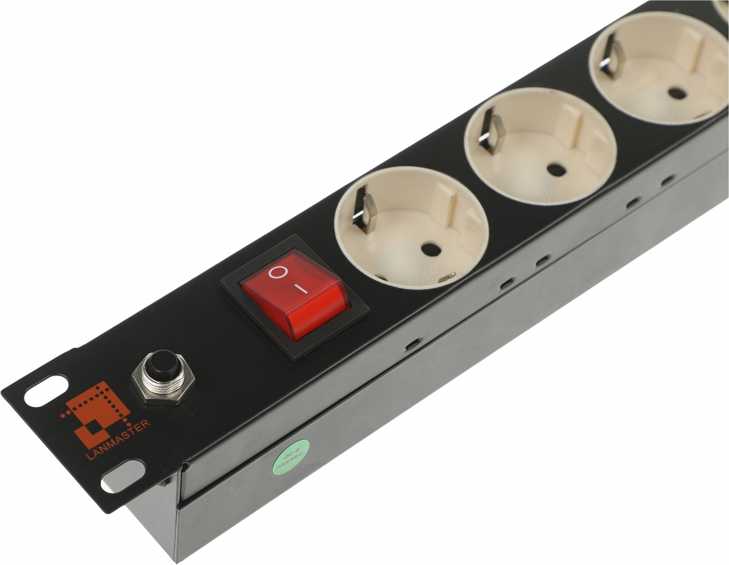 Блок розеток Блок розеток 8 шт. с заземлением, 19", без шнура питания