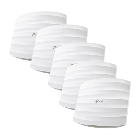 Сетевое оборудование TP-Link EAP245(5-pack), AC1750 Беспроводная двухдиапазонная гигабитная потолочная точка доступа, скорость до 450 Мбит/с на 2,4 ГГц + до 1300 Мбит/с на 5 ГГц, 5 шт.