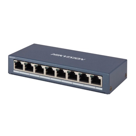 DS-3E0508-E(B) 8 Gigabit RJ45 ports, Desktop Steel Case Unmanaged Switch (078425)