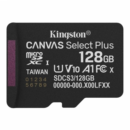 Флеш карта microSDXC 128GB Kingston SDCS3/128GBSP Canvas Select Plus w/o adapter