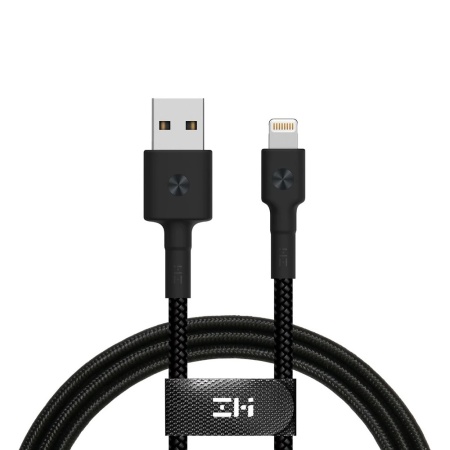 Кабель ZMI AL823 USB cable (MFi certified 30cm PP braided Lightning cable) black RU (ZMKAL823RUBK) (401158)(401189)