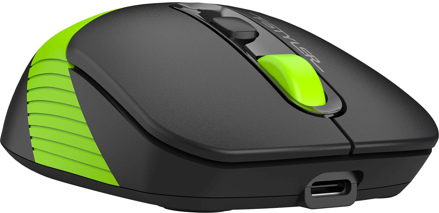 Мышь A4Tech Fstyler FG10CS Air черный/зеленый оптическая (2000dpi) silent беспроводная USB для ноутбука (4but) Мышь A4Tech Fstyler FG10CS Air черный/зеленый оптическая (2000dpi) silent беспроводная USB для ноутбука (4but)