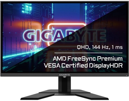 Монитор Gigabyte 27" G27Q черный IPS LED 1ms 16:9 HDMI M/M полуматовая HAS 350cd 178гр/178гр 2560x1440 144Hz G-Sync FreeSync DP 2K USB 7.3кг