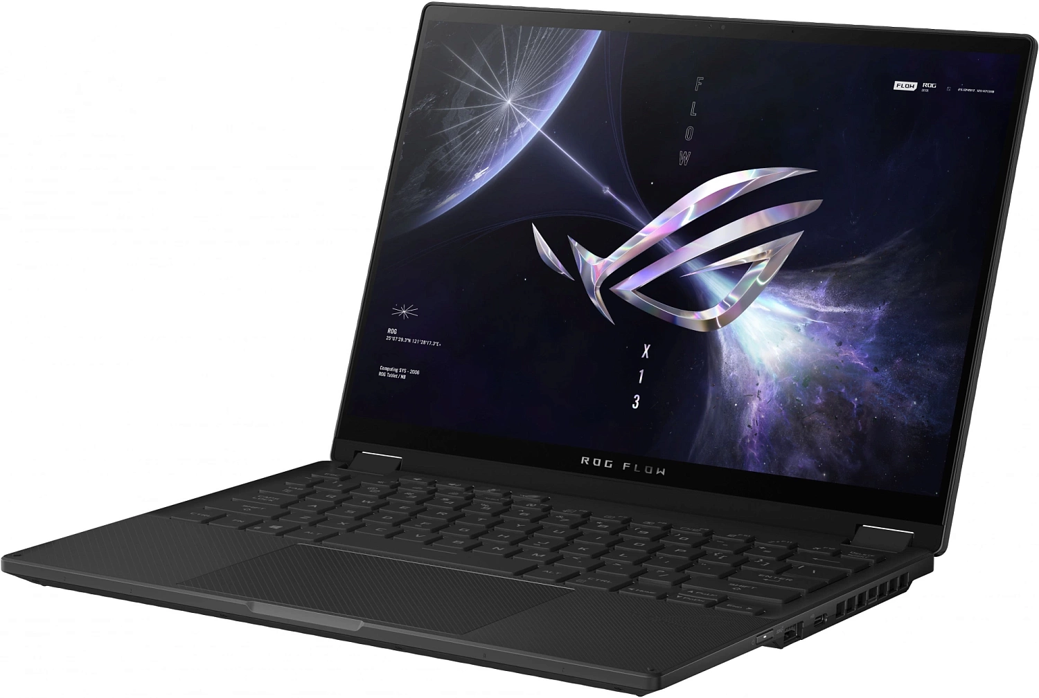 Ноутбук Asus ROG Flow GV302XV-MU021W Ryzen 9 7940HS 16Gb SSD1Tb NVIDIA GeForce RTX4060 8Gb 13.4" IPS Touch WQXGA (2560x1600) Windows 11 Home black WiFi BT Cam (90NR0DT1-M001K0)