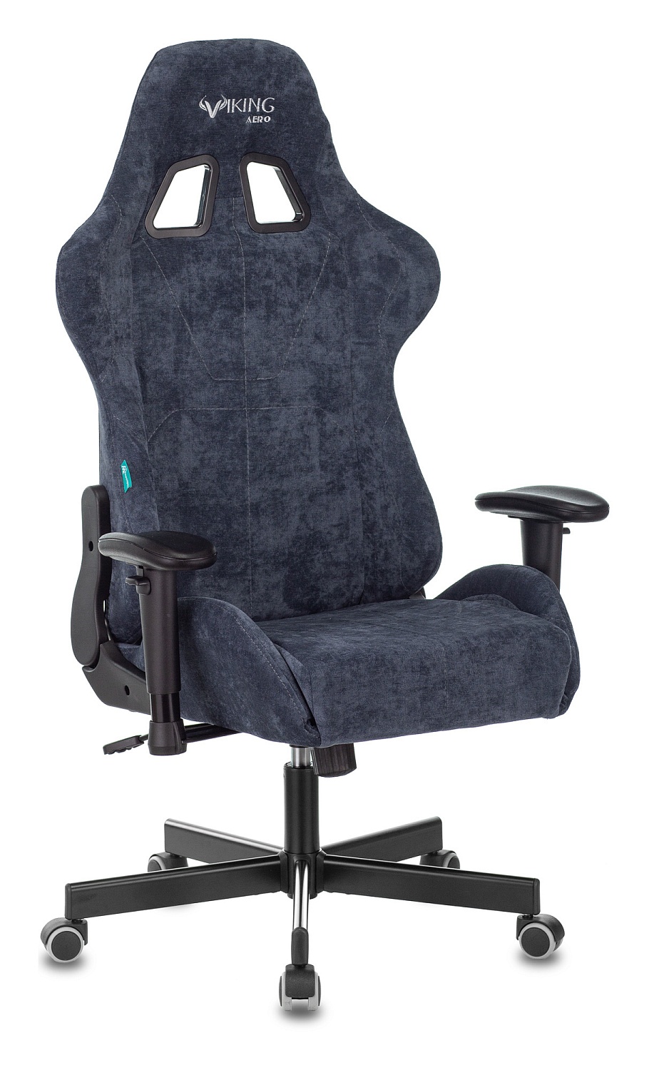 Кресло игровое Zombie VIKING KNIGHT Fabric синий Light-27 с подголов. крестов. металл Кресло игровое Zombie VIKING KNIGHT Fabric синий Light-27 с подголов. крестов. металл