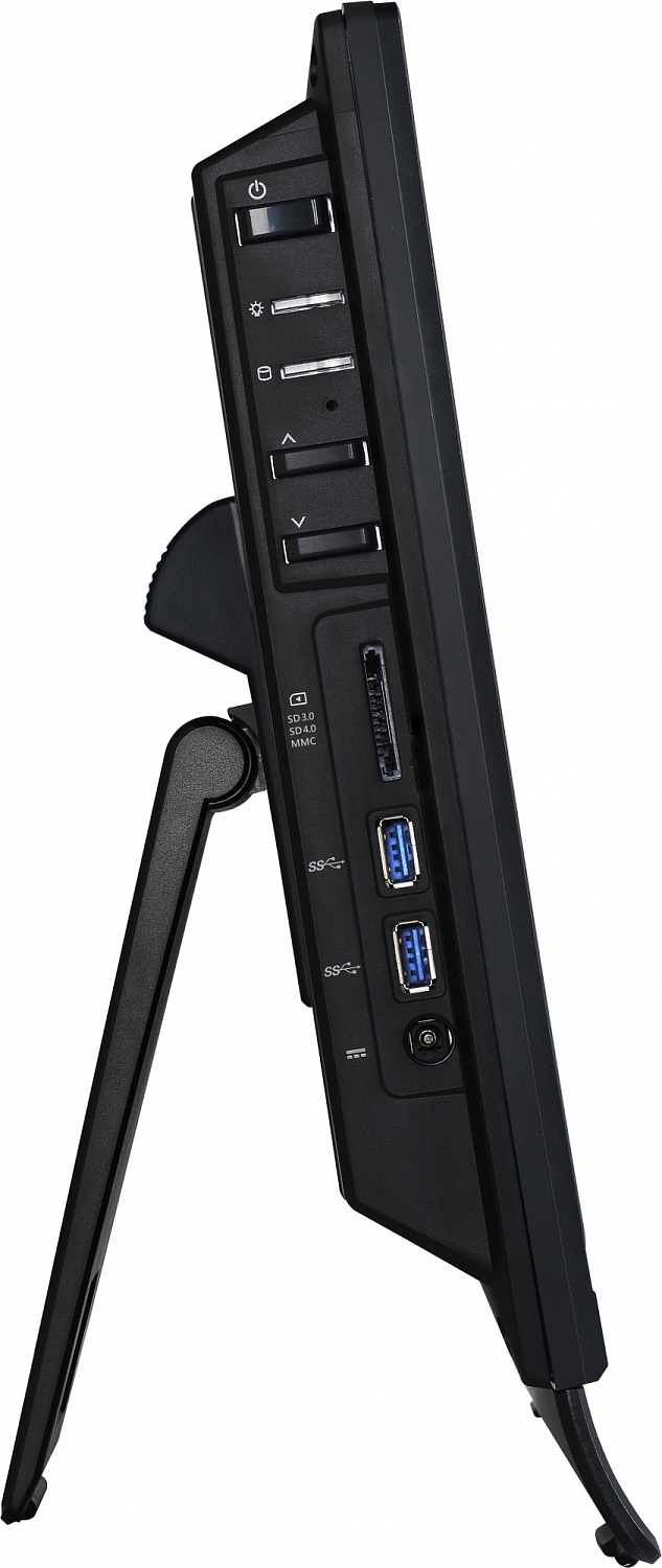 Моноблок MSI Pro 16T 10M-258XRU 15.6" HD Touch Cel 5205U (1.9) 4Gb SSD128Gb HDG CR noOS GbitEth WiFi BT 65W клавиатура мышь Cam черный 1366x768