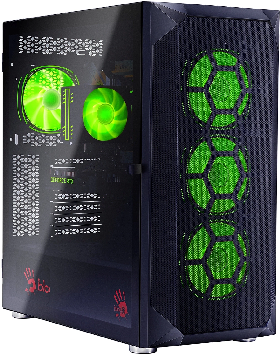 ПК Bloody BD-PC RB65C2 MT Ryzen 5 7500F (3.7) 32Gb SSD1Tb RX 7700XT 12Gb Windows 11 Home 64 2.5Gigabit WiFi BT 650W черный (RUS) (2111350)