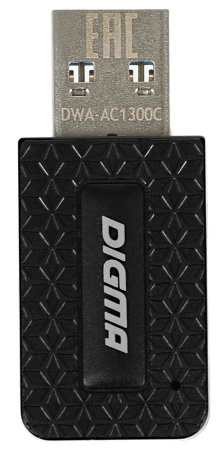 Сетевой адаптер Wi-Fi Digma DWA-AC1300C AC1300 USB 3.0 (ант.внутр.) 1ант. (упак.:1шт)