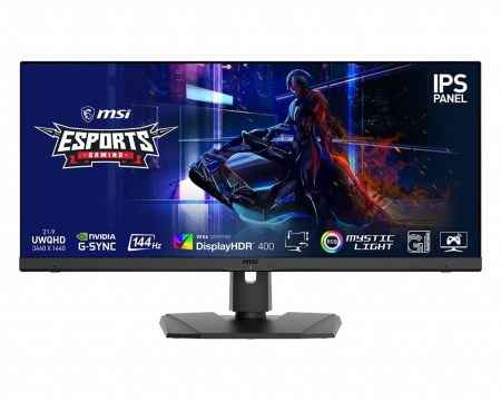 Монитор MSI Optix MPG341QR 34" 21:9 UWQHD(3440x1440)IPS, 1ms(MPRT), 1000:1, 100M:1, 550nit, 178/178, 2xHDMI 2.0, DP 1.4, USB-C, 2xUSB 2.0 Type-A, USB 2.0 Type-B, Tilt, Swivel, Height, VESA, 144Hz, 1y w-ty