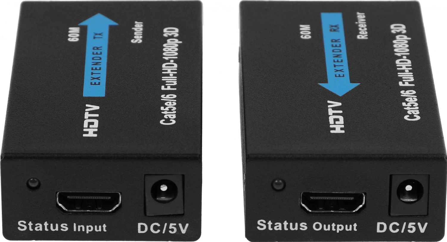 Адаптер аудио-видео Premier 5-877 HDMI (f)/RJ45 черный