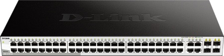 Коммутатор D-Link Managed L2 Switch 48x1000Base-T, 4xCombo 1000Base-T/SFP, Surge 6KV, CLI