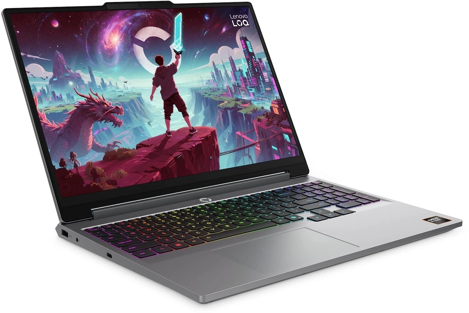 Ноутбук Lenovo LOQ 15AHP11 Ryzen 7 250 16Gb SSD512Gb NVIDIA GeForce RTX 5060 8Gb 15.3" IPS WUXGA (1920x1200) без ОС grey WiFi BT Cam (83TN003GPS)