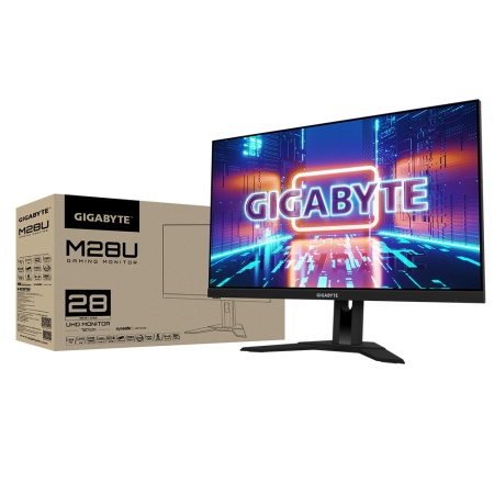 28" Gigabyte M28U-EK Gaming monitor Black (IPS, 3840x2160, HDMI+HDMI+DP, 2,26 ms, 178°/178°, 300 cd/m, 1000:1, 2xUSB3.0, USB Type-C, 144Hz, MM) (20VM0-M28UBA-1EKR) (810887)