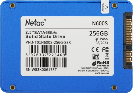 Накопитель SSD Netac SATA III 256Gb NT01N600S-256G-S3X N600S 2.5"