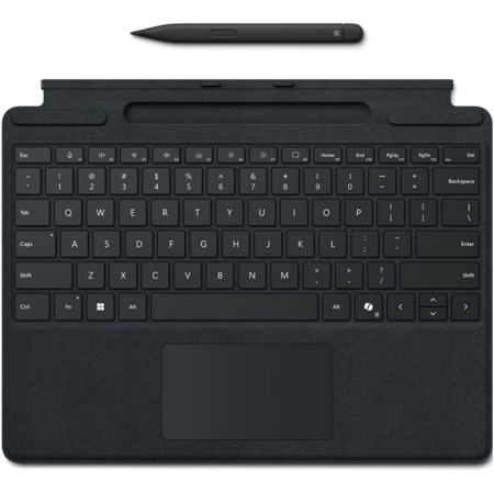 Комплект Клавиатура и стилус для планшетного компьютера Microsoft Surface Pro 10 Microsoft Surface Pro 13" Signature Keyboard Copilot Bundle SlimPen2/Eng/black (1864 8X8-00155)