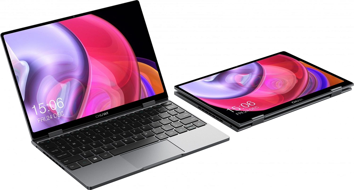 Ноутбук Chuwi MiniBook X N100 12Gb SSD512Gb Intel UHD Graphics 10.51" IPS Touch WQXGA (1920x1200) Windows 11 Home grey WiFi BT Cam 3800mAh (1746362)