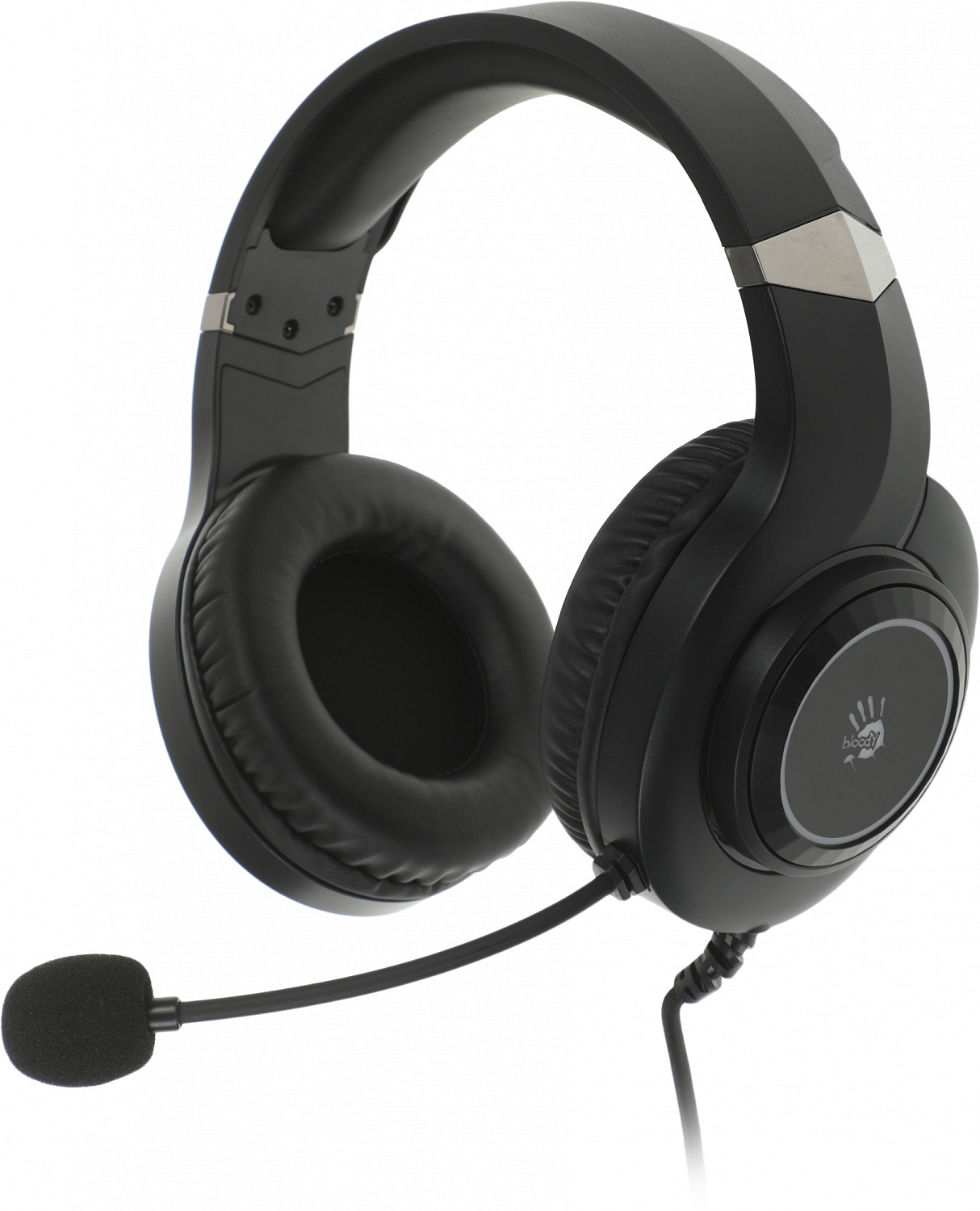 Наушники с микрофоном A4Tech Bloody G220 черный 2м мониторные оголовье (G220 AUX3.5-4PIN + USB)