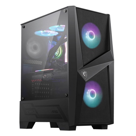 MAG FORGE 100R Mid-Tower, ATX, 2xUSB 3.2, Audio I/O, 2x120mm ARGB Fan, 1x120mm black Fan, 6-ch Light controller, Front metal MESH, Up to 330mm GPU, Tempered Glass (676407)